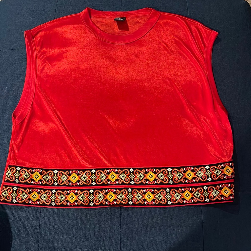 Claudio Nucci red embroidered tunic